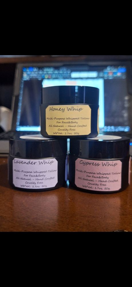 Whipped tallow body whips